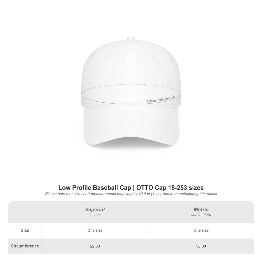 Cartoon Skull Low Profile Baseball Cap