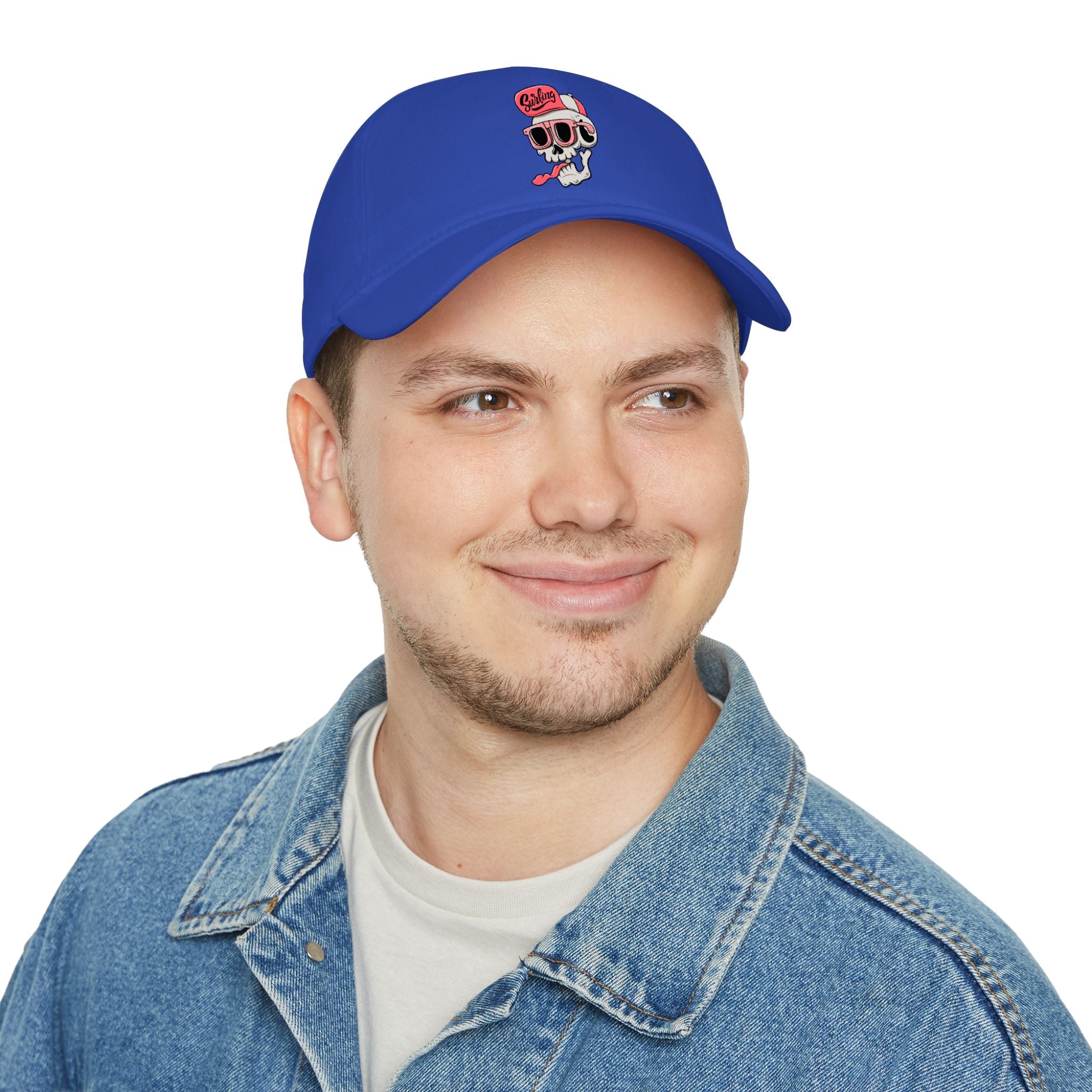 Cartoon Skull Low Profile Baseball Cap