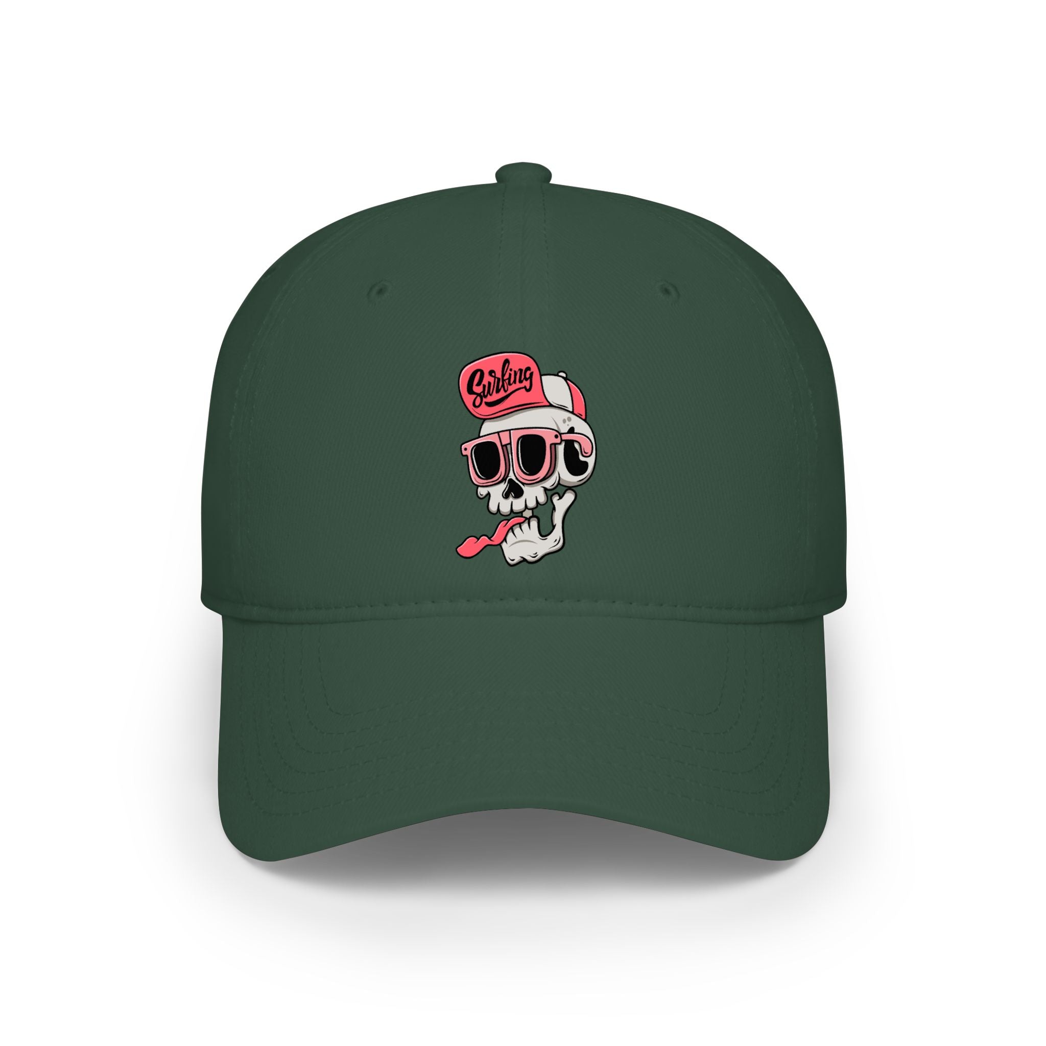 Cartoon Skull Low Profile Baseball Cap