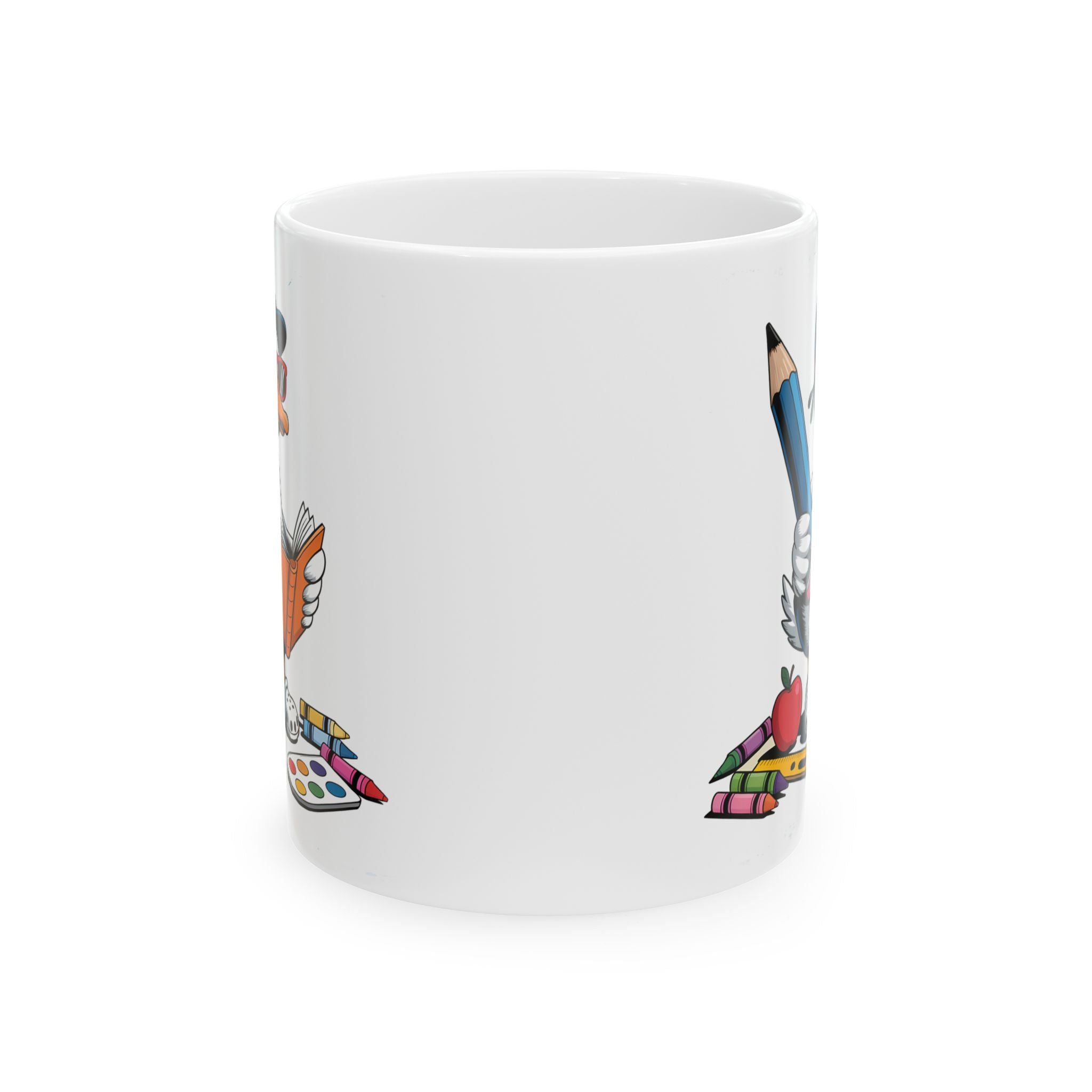 Back to School Goose Ceramic Mug, (11oz)