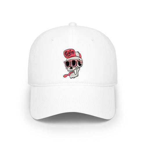 Cartoon Skull Low Profile Baseball Cap