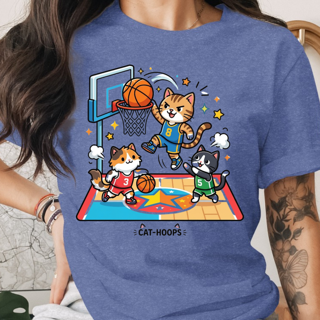 Basketball Cat Hoop Tee