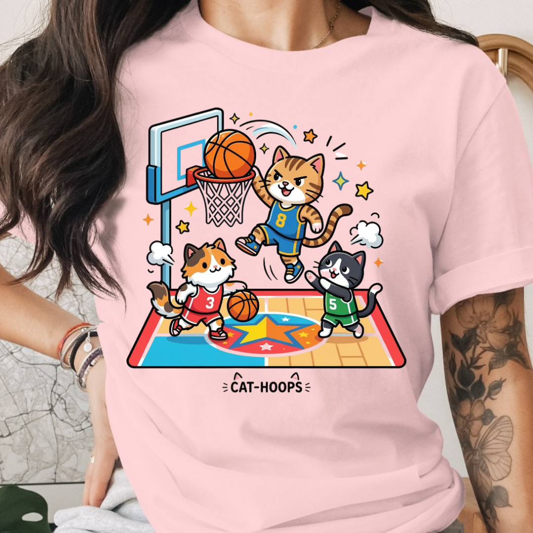 Basketball Cat Hoop Tee