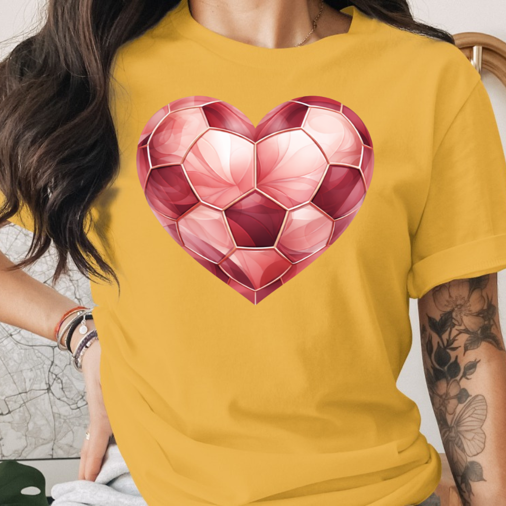 Red Heart Soccer Girl Tee