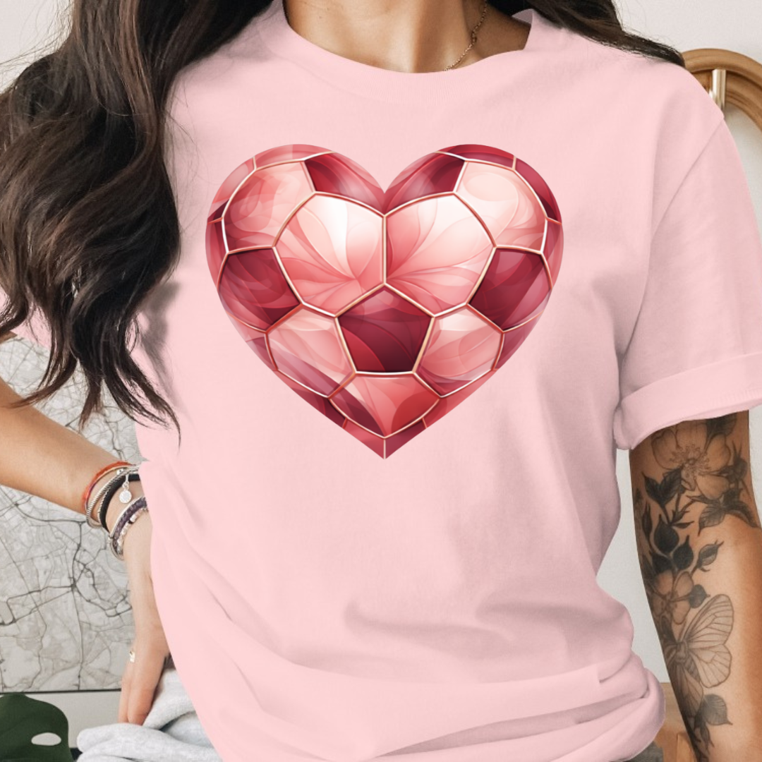Red Heart Soccer Girl Tee