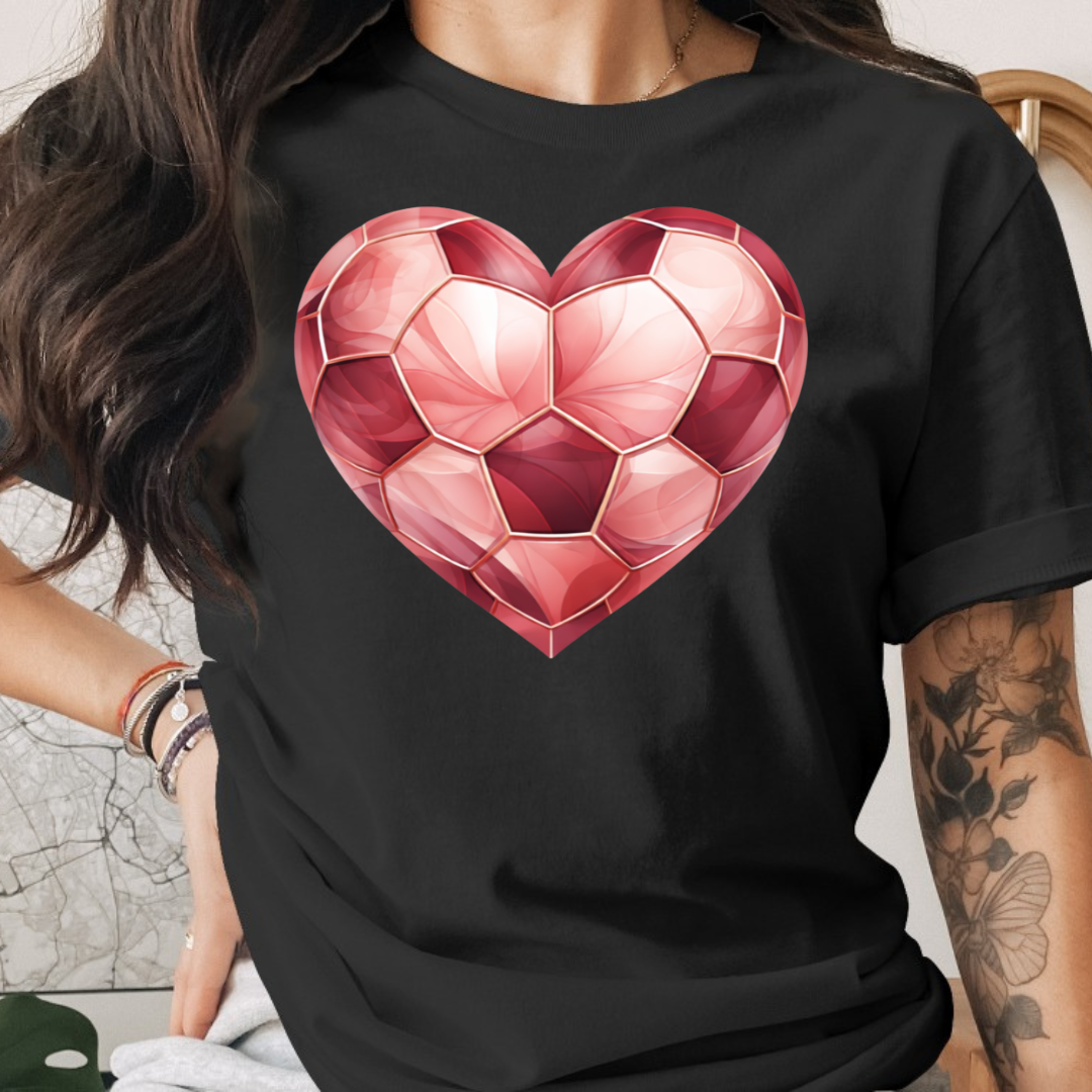Red Heart Soccer Girl Tee