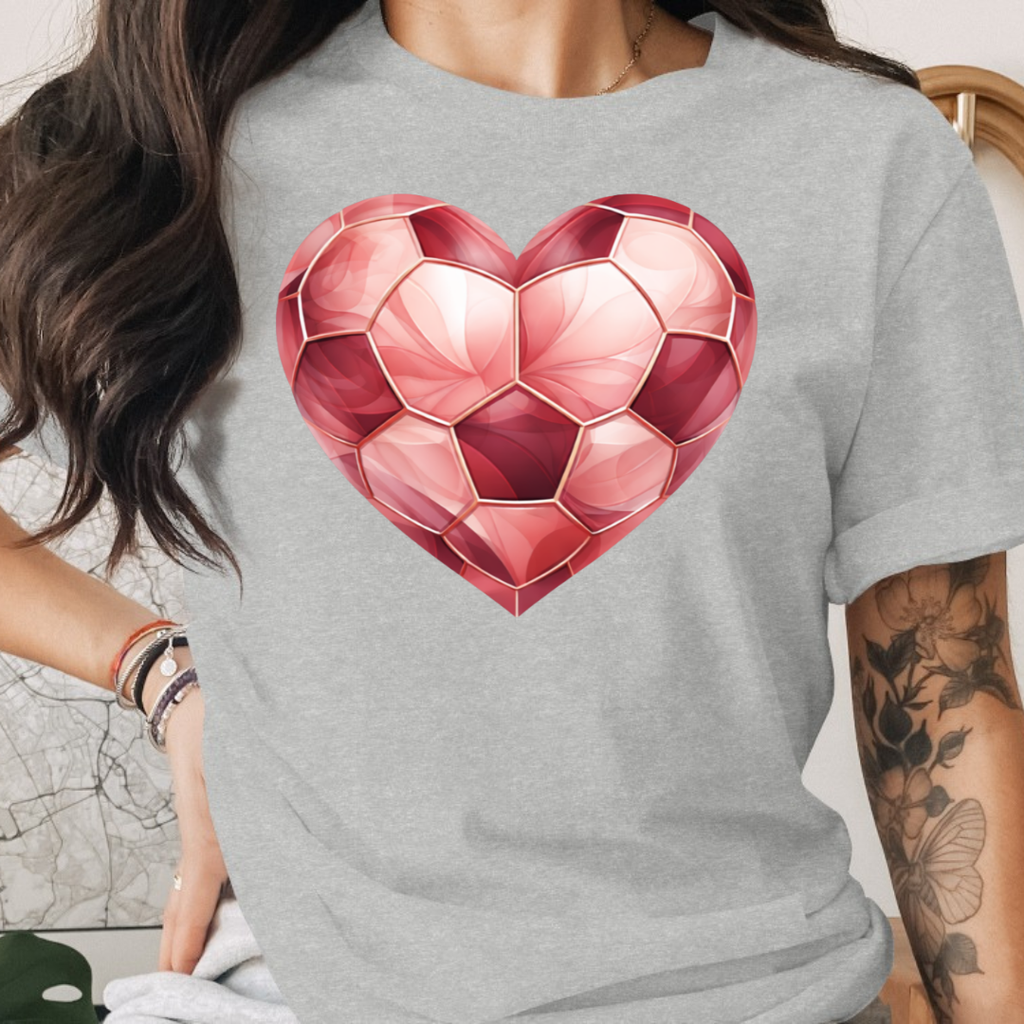 Red Heart Soccer Girl Tee
