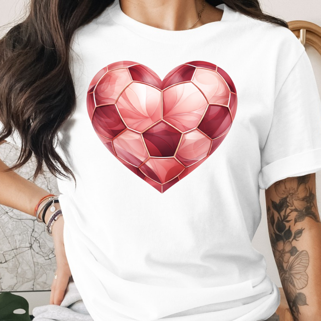 Red Heart Soccer Girl Tee