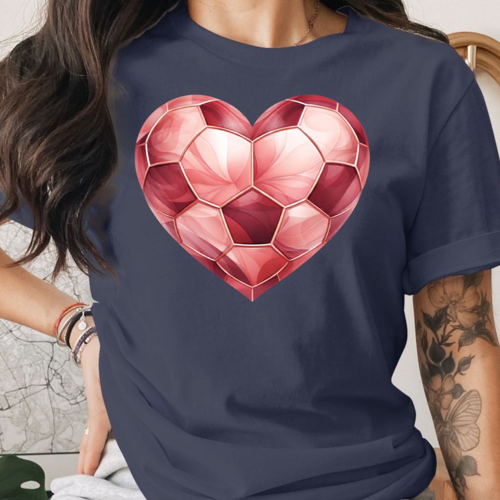 Red Heart Soccer Girl Tee
