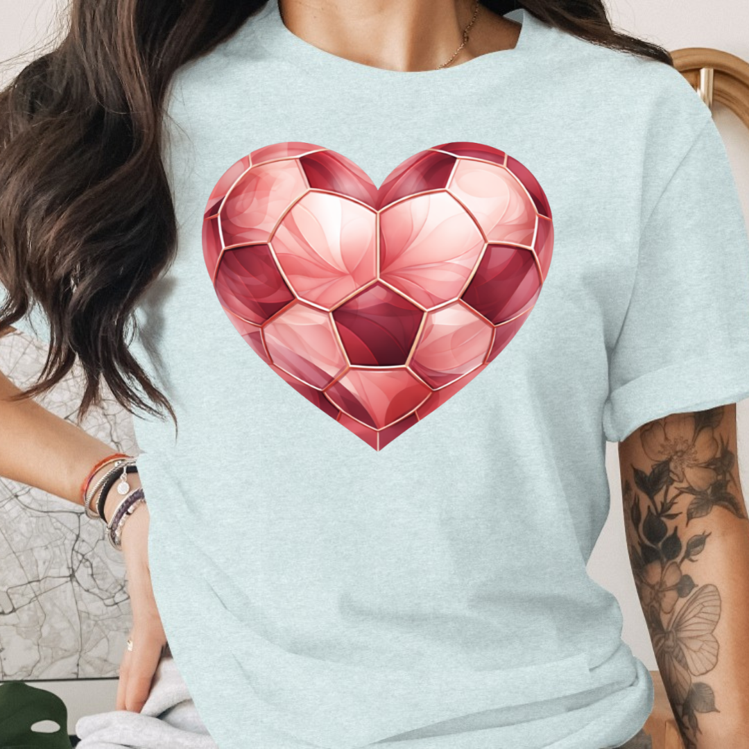 Red Heart Soccer Girl Tee