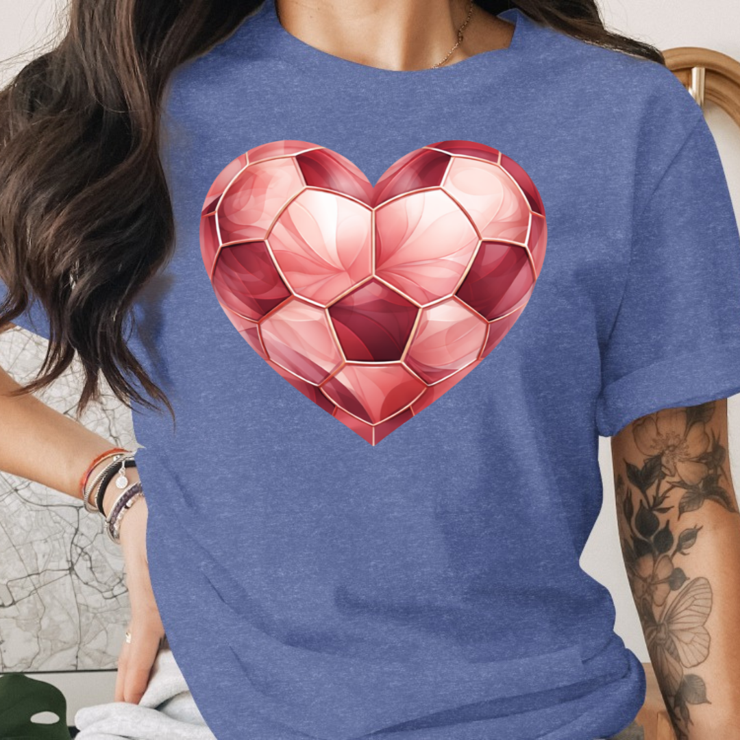 Red Heart Soccer Girl Tee