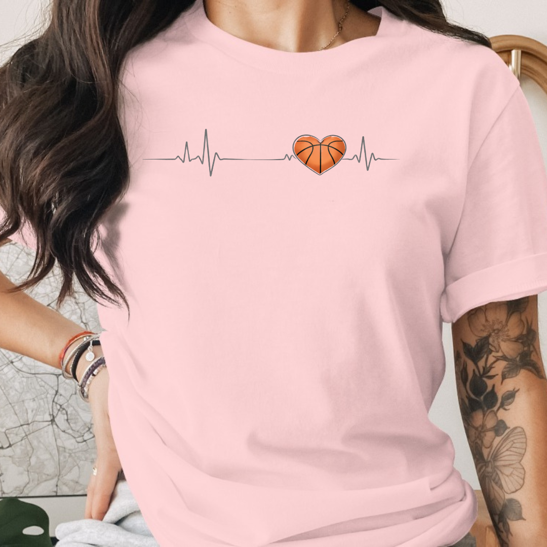 Basketball Heartbeat Tee