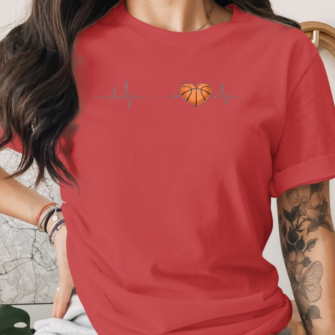Basketball Heartbeat Tee
