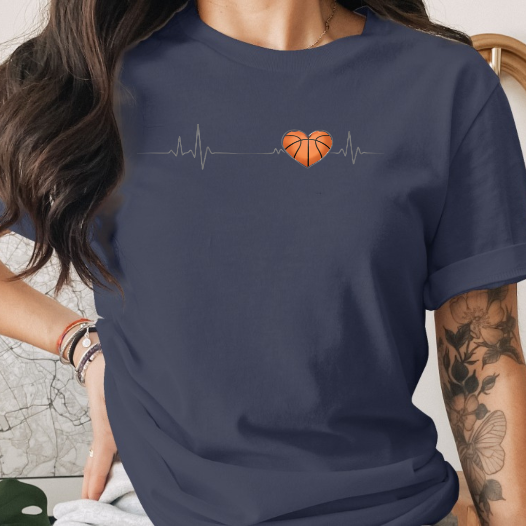Basketball Heartbeat Tee