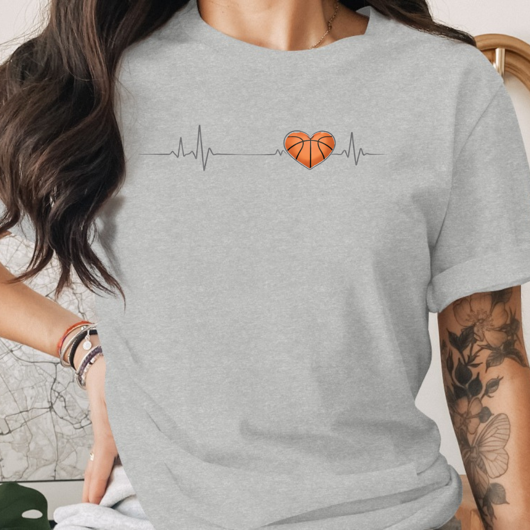 Basketball Heartbeat Tee