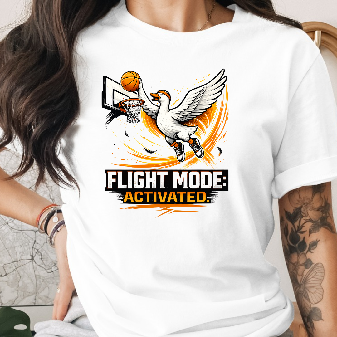 Basketball Flight Mode Activated Tee