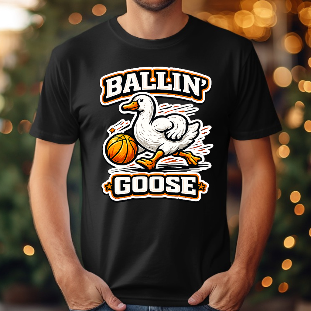 Basketball Ballin Goose Tee