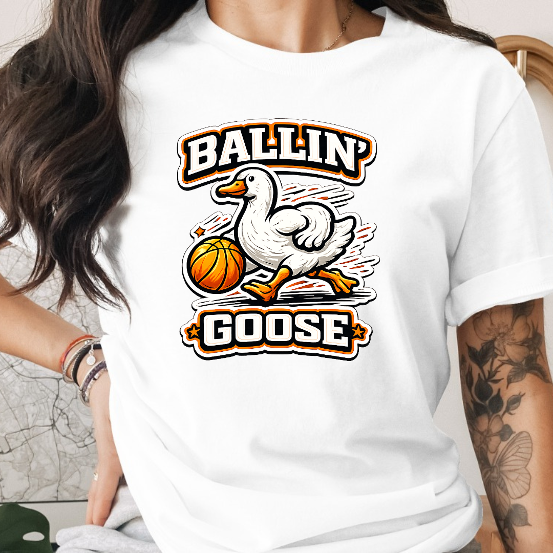 Basketball Ballin Goose Tee