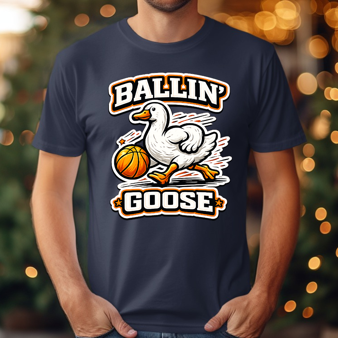 Basketball Ballin Goose Tee