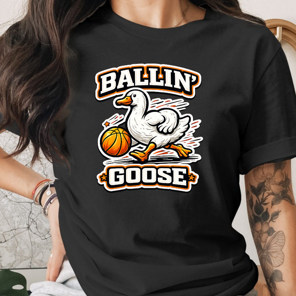 Basketball Ballin Goose Tee