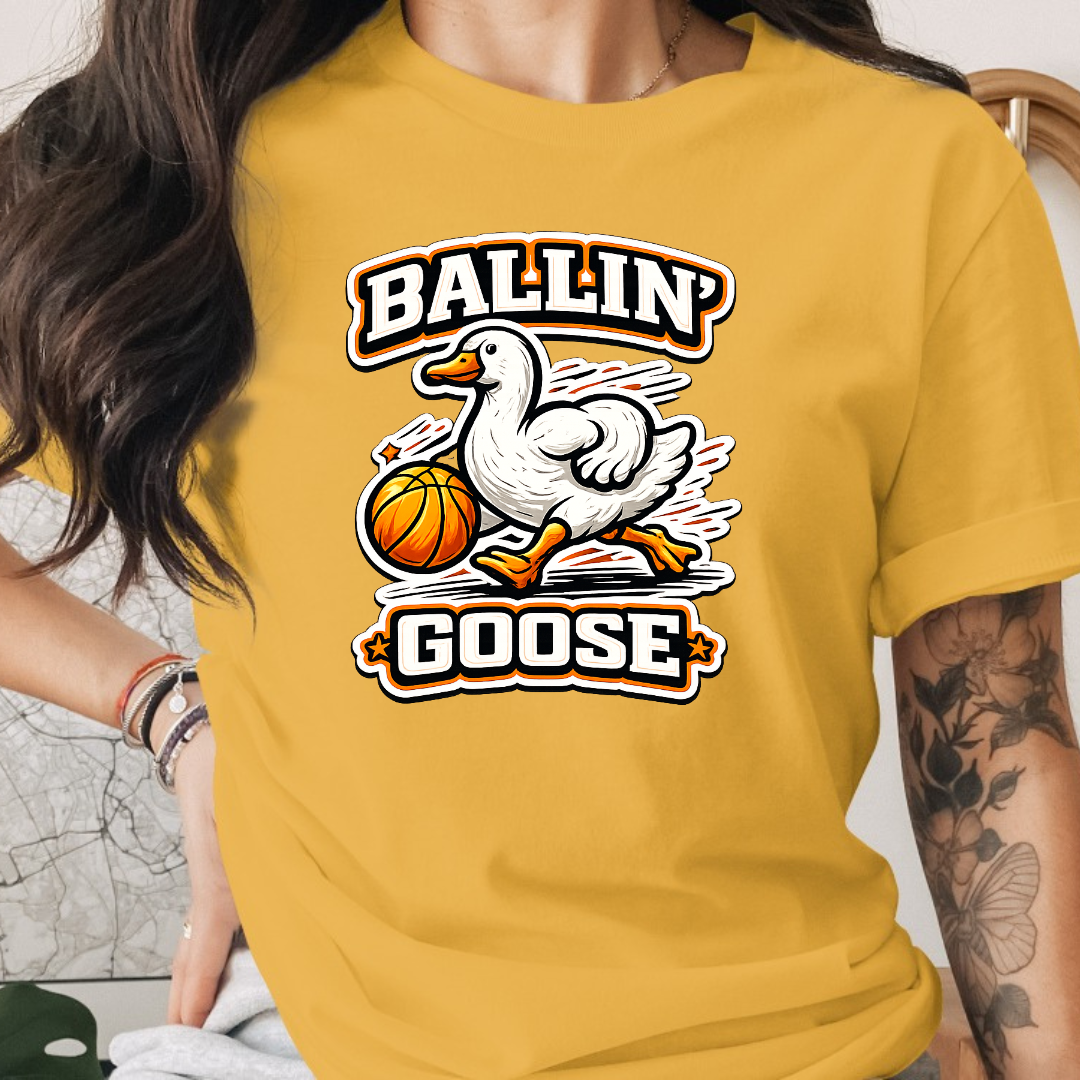Basketball Ballin Goose Tee
