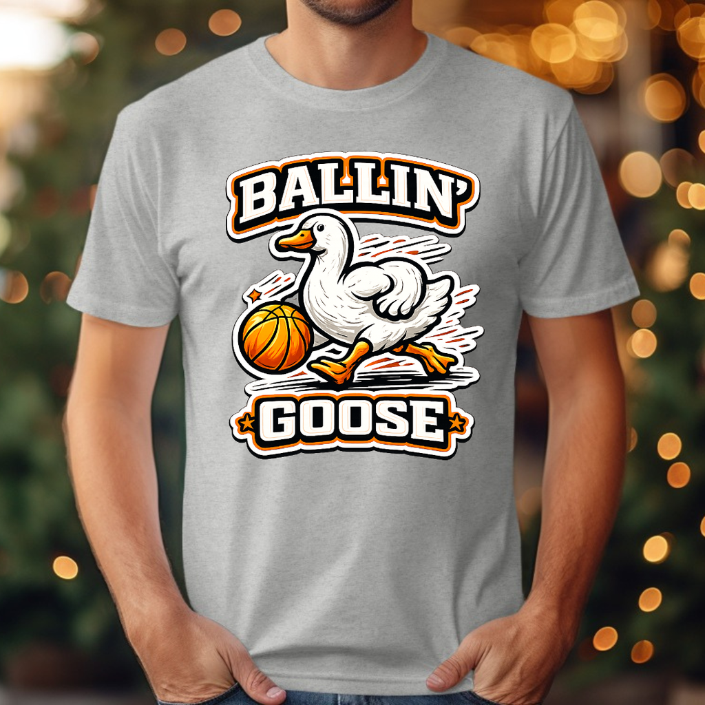 Basketball Ballin Goose Tee