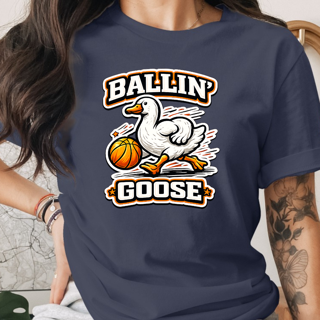 Basketball Ballin Goose Tee