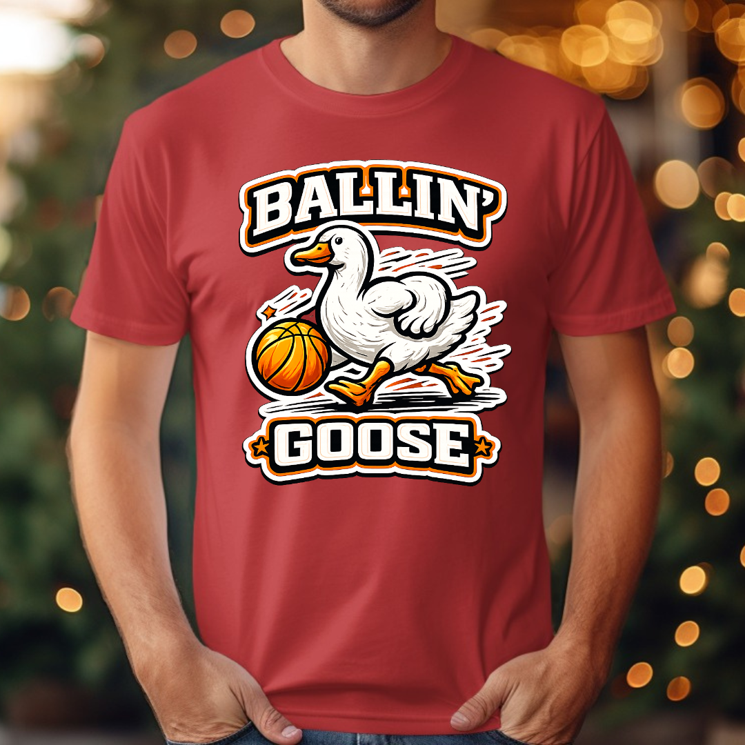 Basketball Ballin Goose Tee
