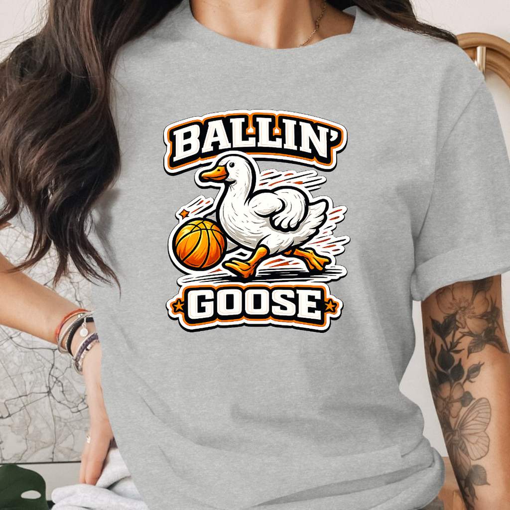 Basketball Ballin Goose Tee
