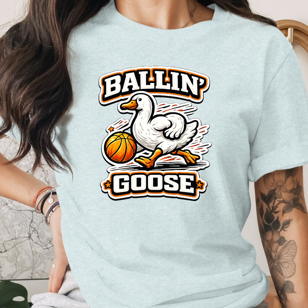Basketball Ballin Goose Tee