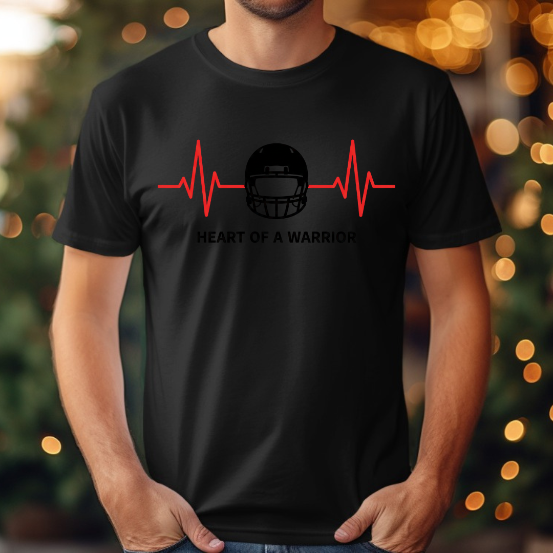 Football Heart of a Warrior Tee
