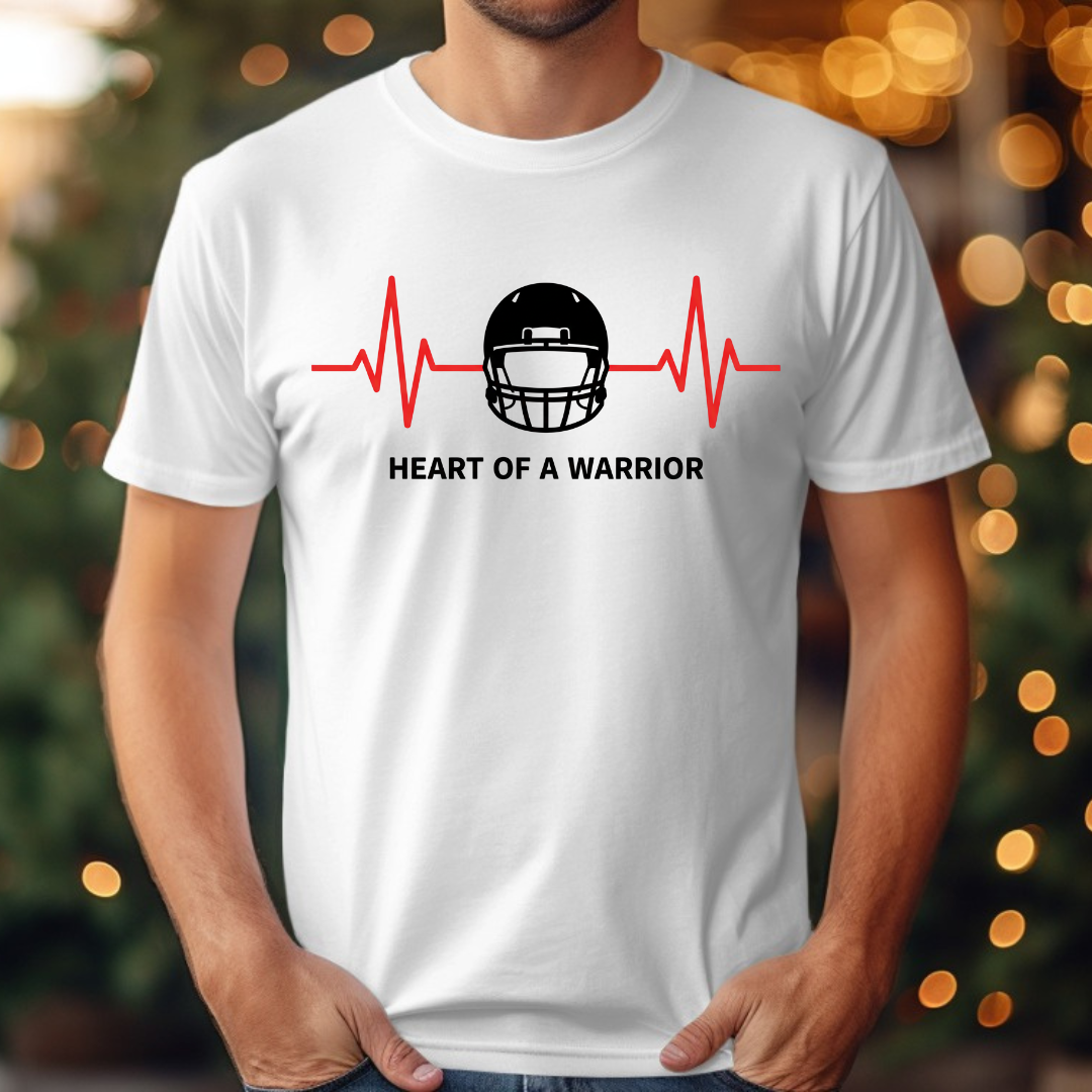 Football Heart of a Warrior Tee