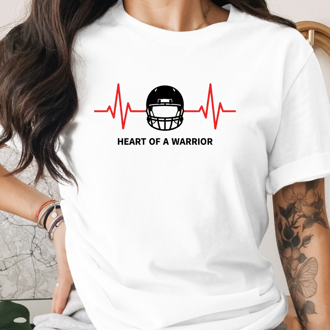 Football Heart of a Warrior Tee