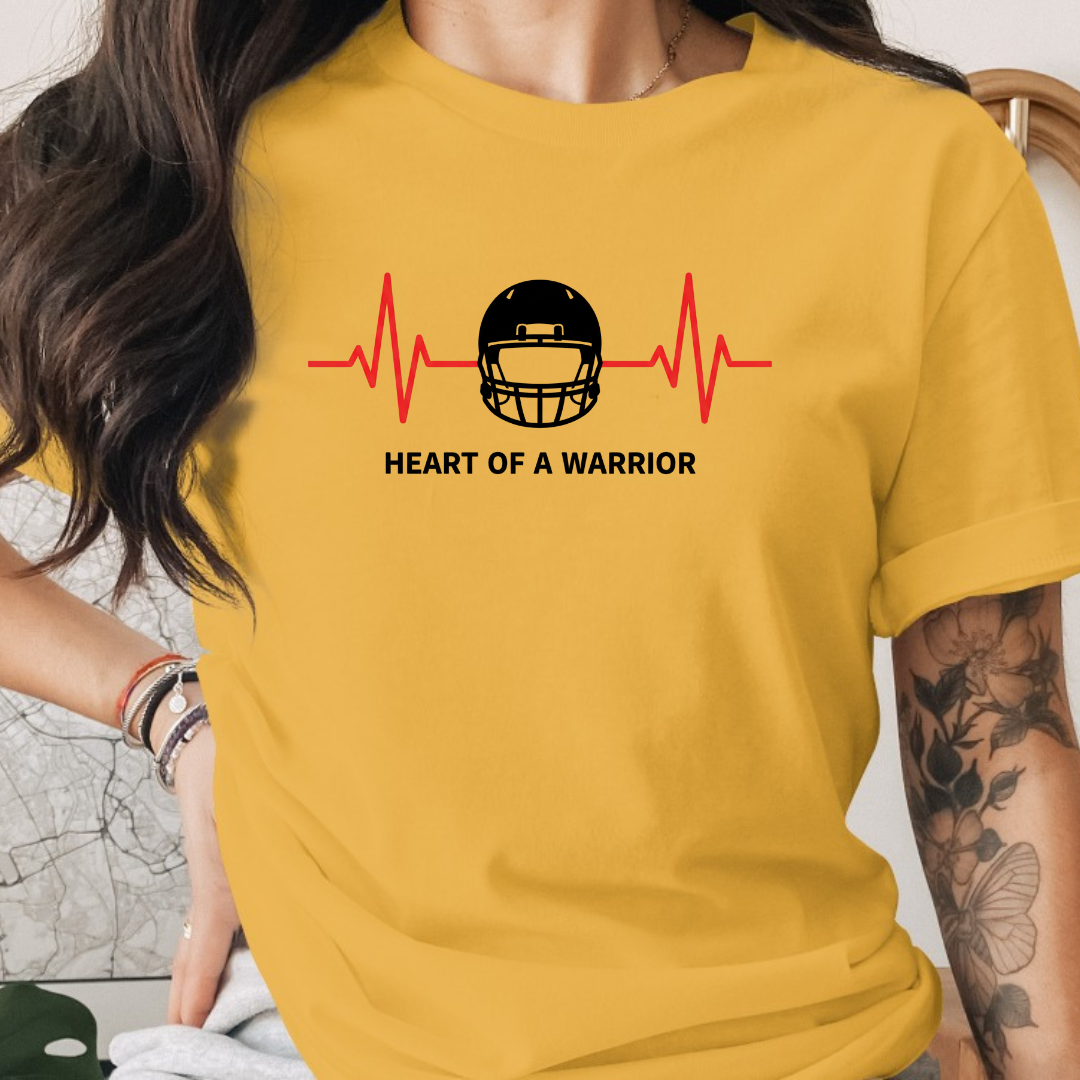 Football Heart of a Warrior Tee