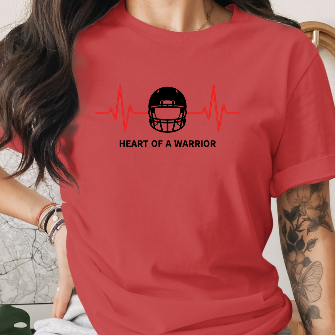 Football Heart of a Warrior Tee
