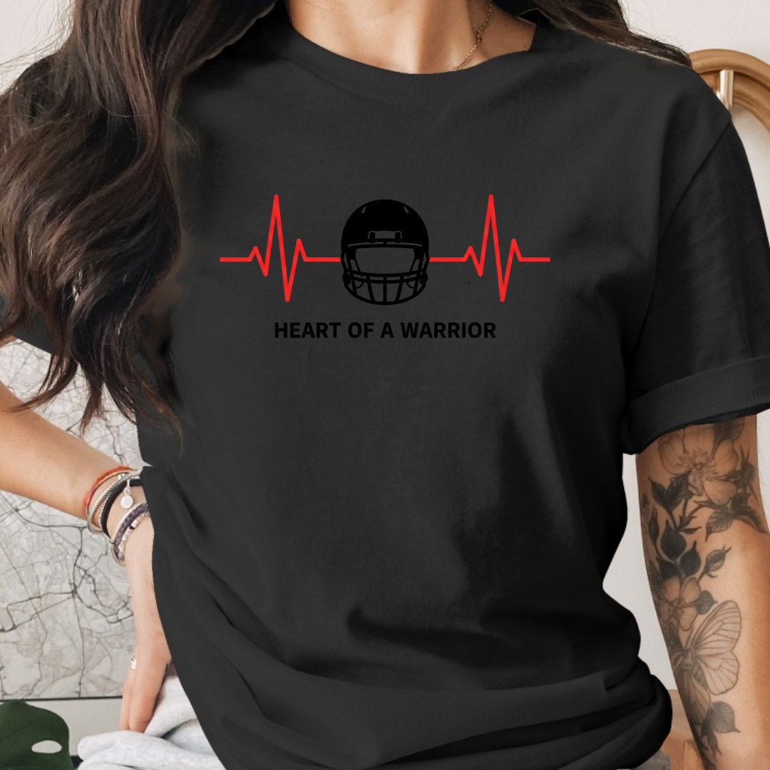 Football Heart of a Warrior Tee