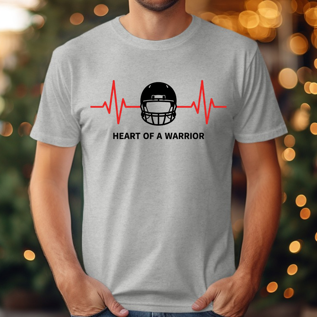 Football Heart of a Warrior Tee
