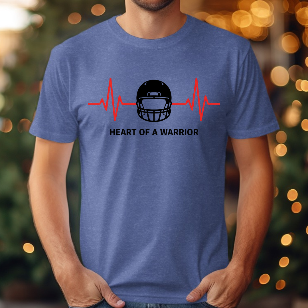 Football Heart of a Warrior Tee