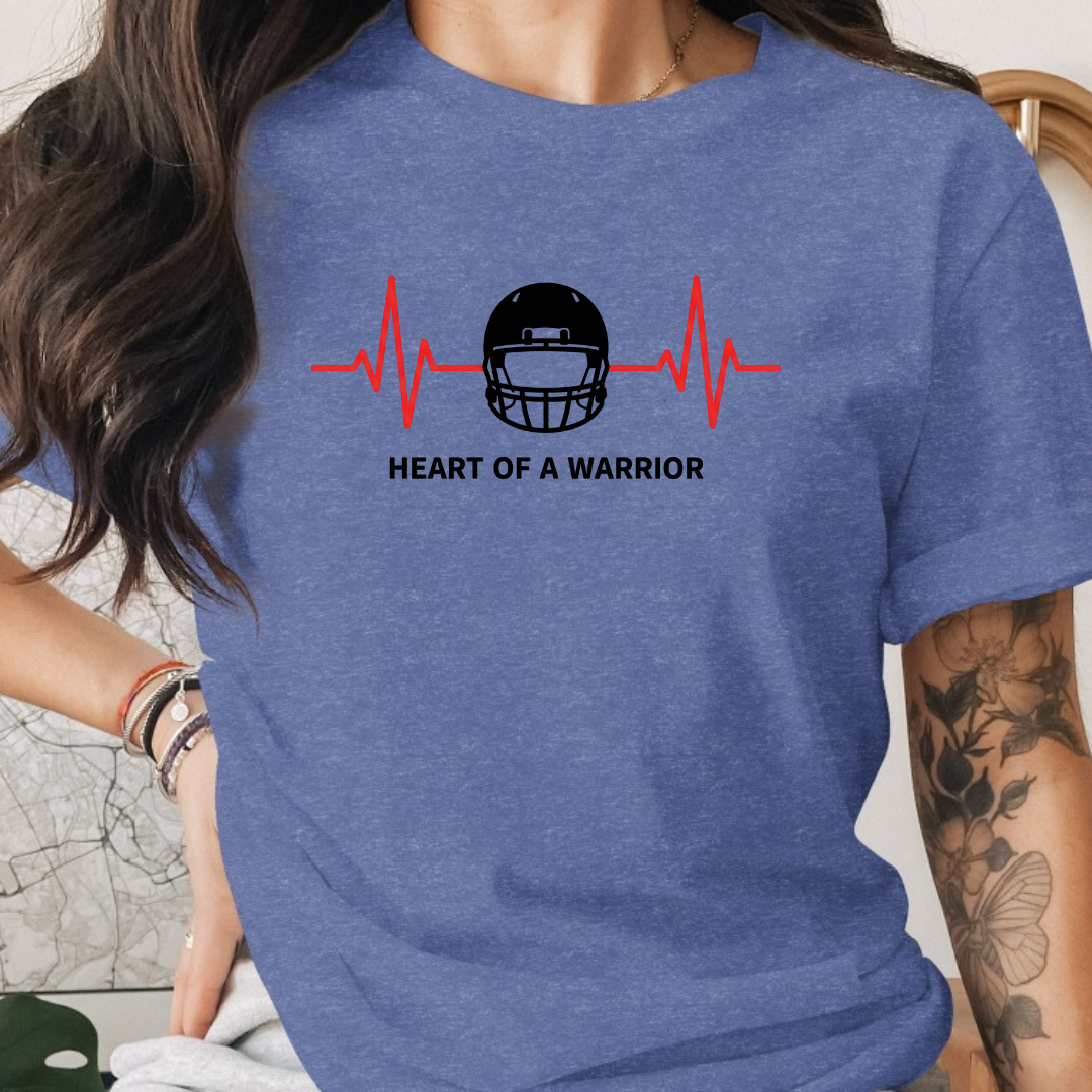 Football Heart of a Warrior Tee