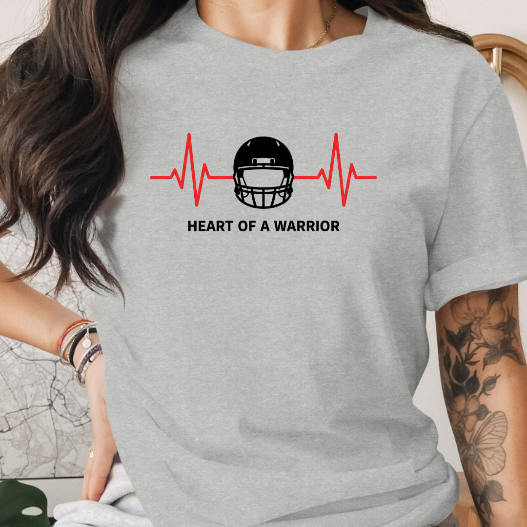 Football Heart of a Warrior Tee