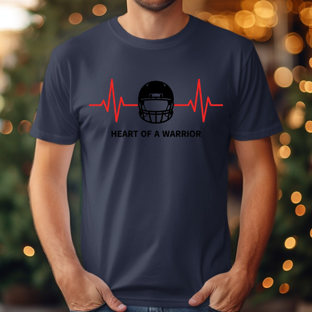 Football Heart of a Warrior Tee