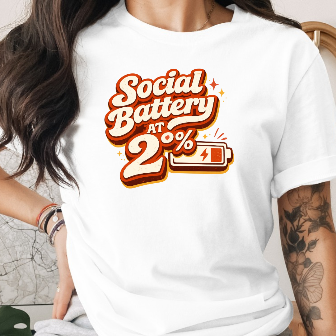 Social Battery At 2% Tee