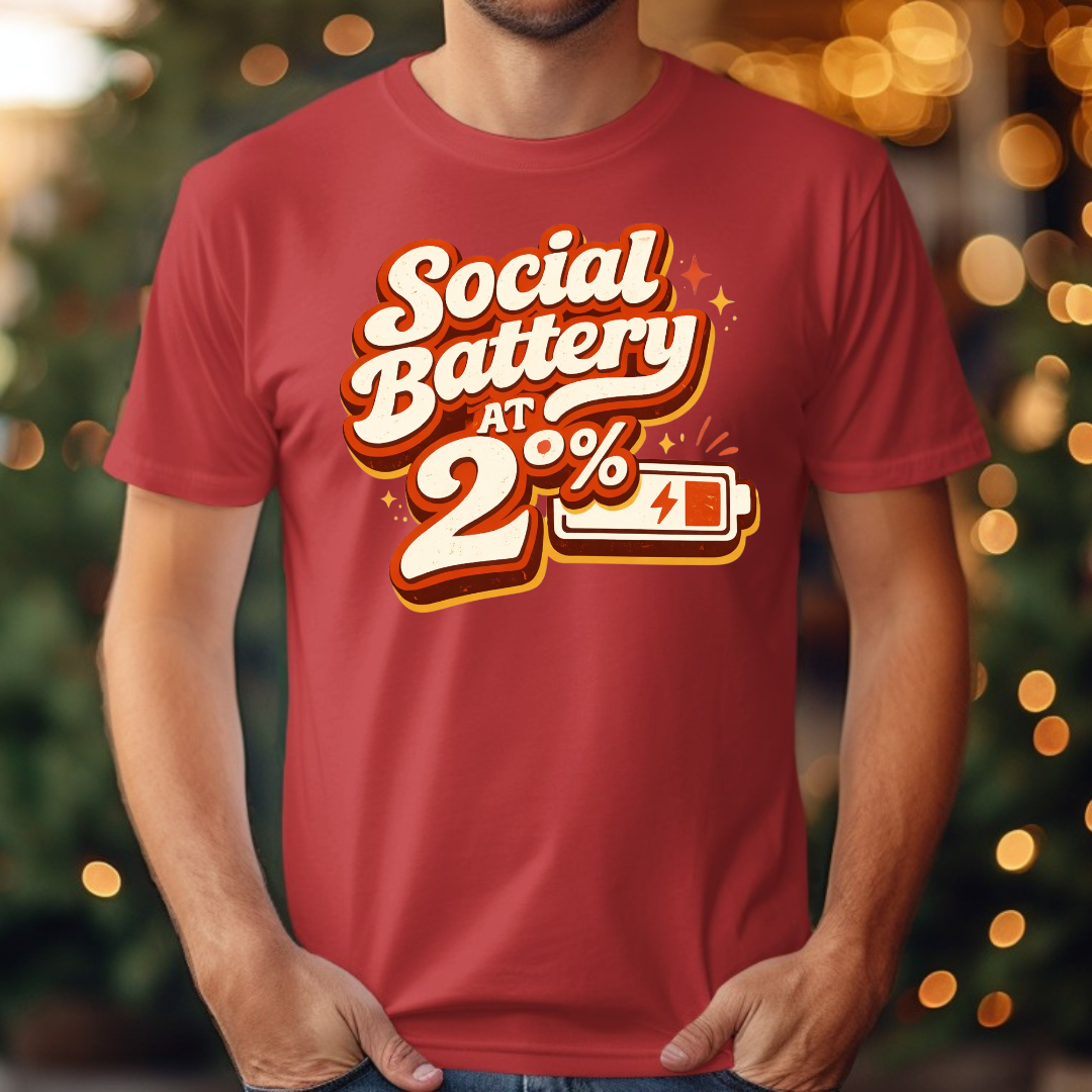 Social Battery At 2% Tee