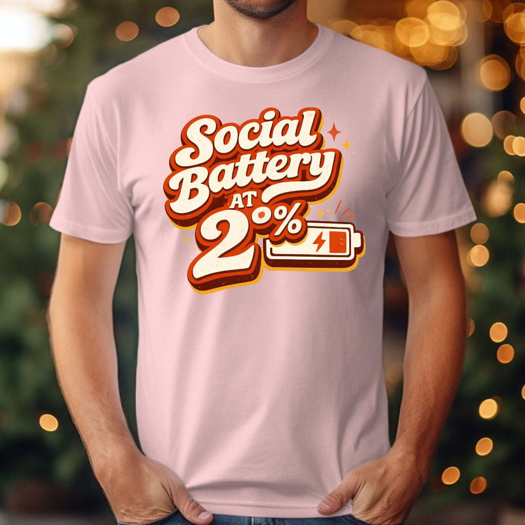 Social Battery At 2% Tee