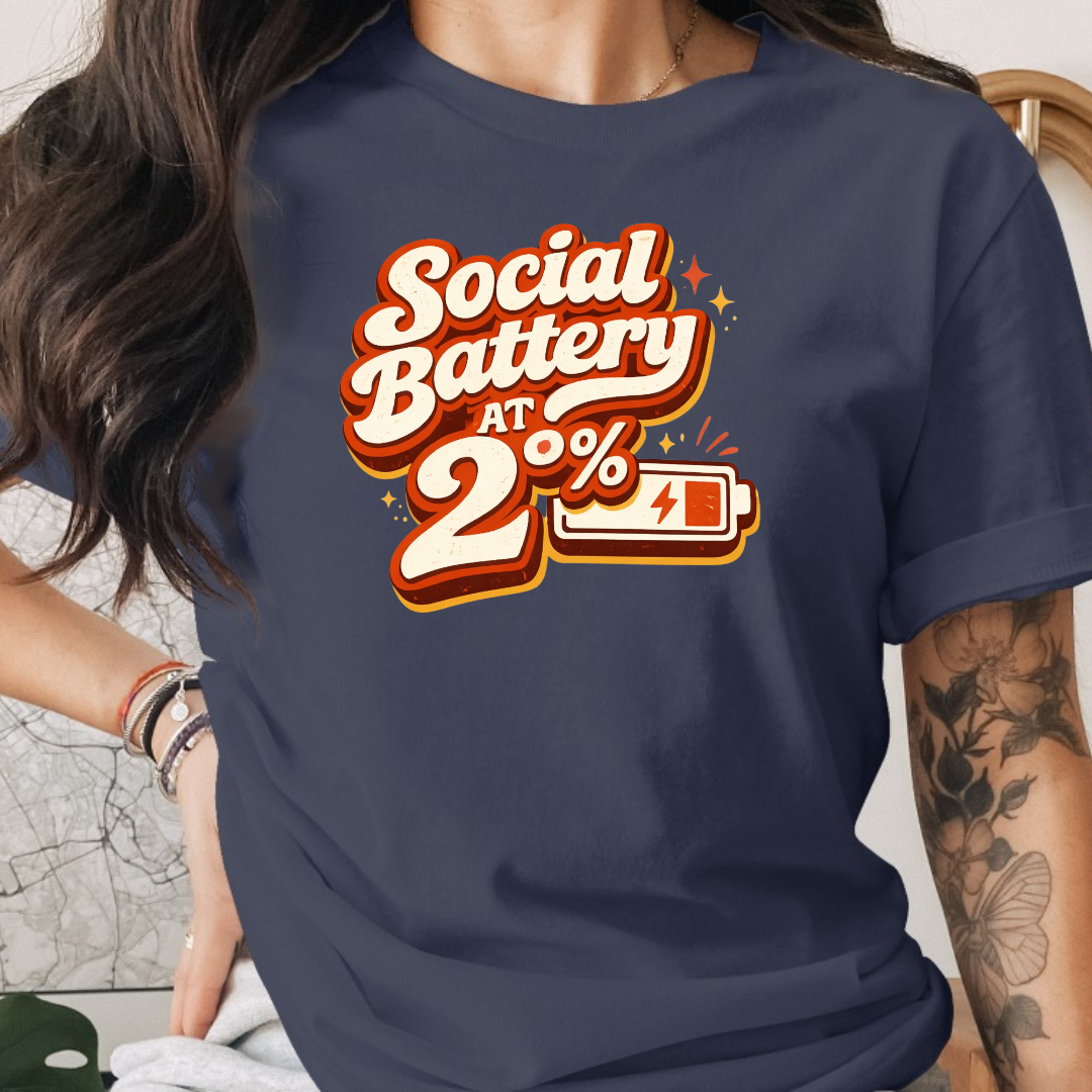 Social Battery At 2% Tee