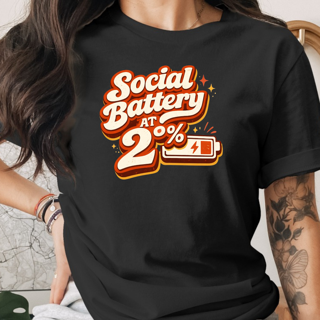 Social Battery At 2% Tee