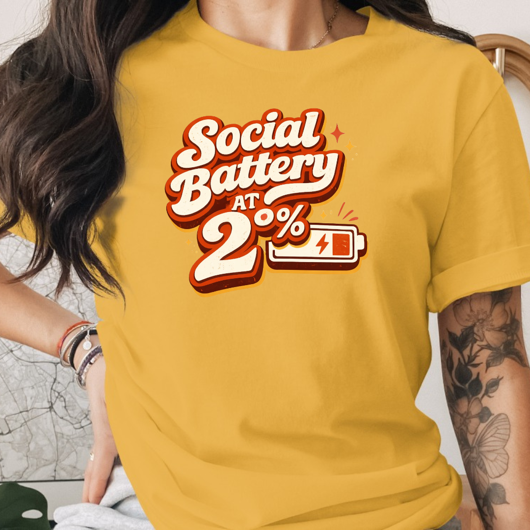 Social Battery At 2% Tee