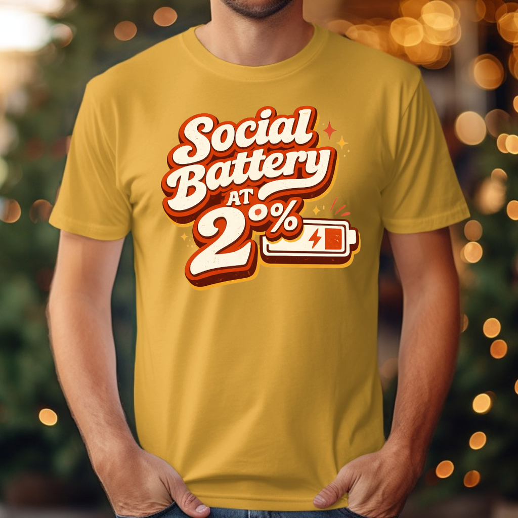 Social Battery At 2% Tee