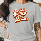 Social Battery At 2% Tee