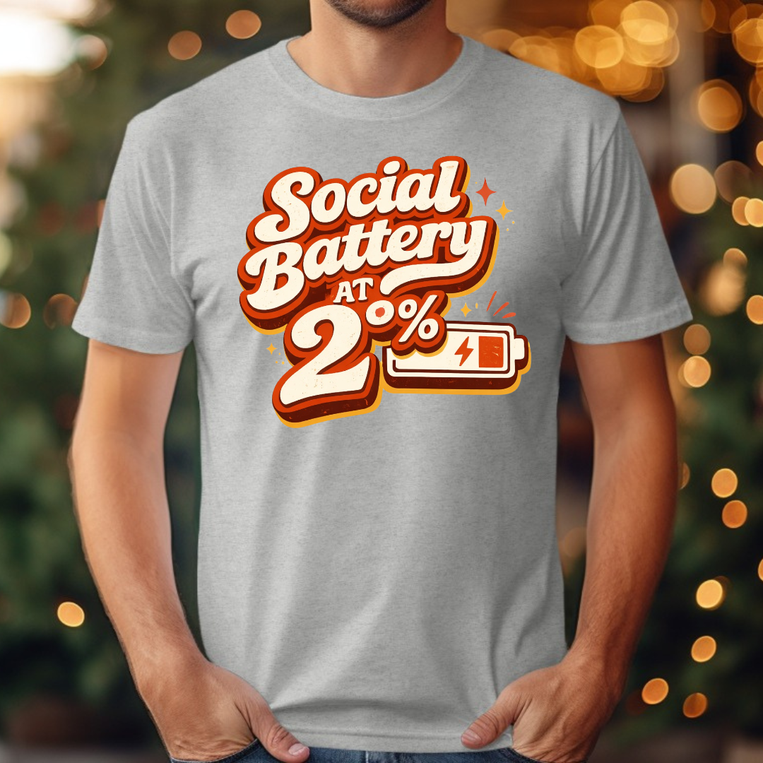 Social Battery At 2% Tee